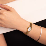 Classic Gold Petite Oval Roman Numeral Watch