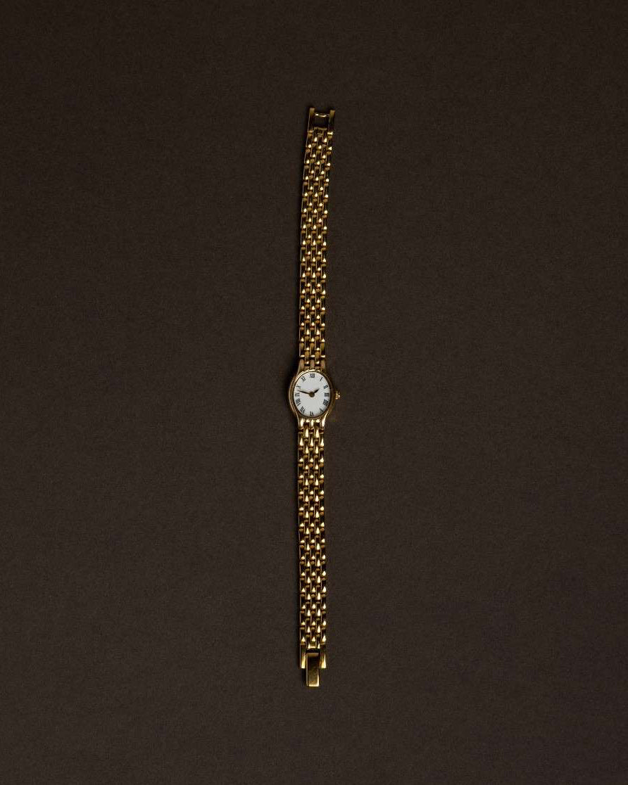 Classic Gold Petite Oval Roman Numeral Watch