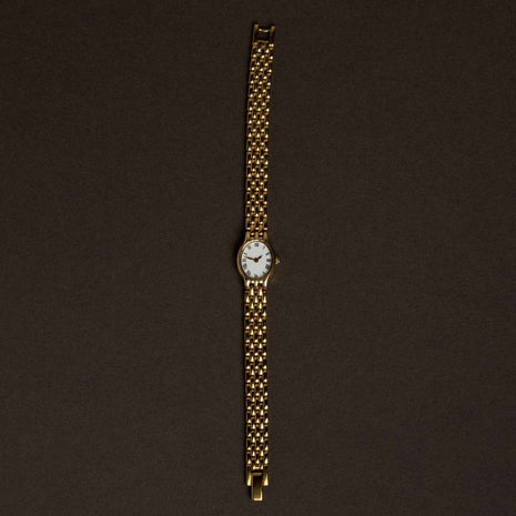 Classic Gold Petite Oval Roman Numeral Watch