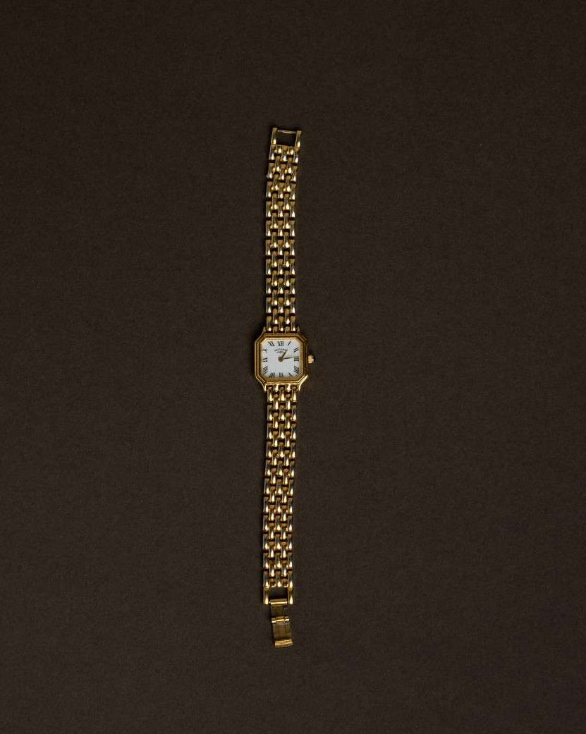 Rotary Gold Octagonal Roman Numeral Watch