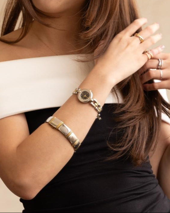 Gold & Silver Two-Tone Link Watch