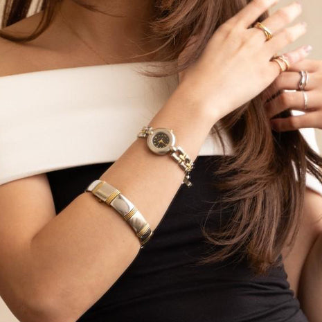 Gold & Silver Two-Tone Link Watch