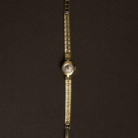 Gold Petite Mechanical Bracelet Watch