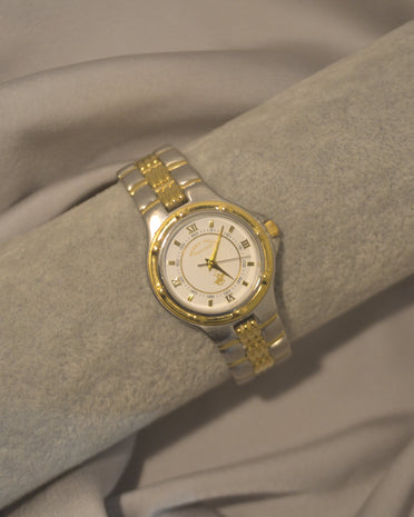 Two-Tone Round Roman Numeral Watch