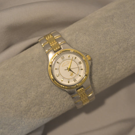 Two-Tone Round Roman Numeral Watch