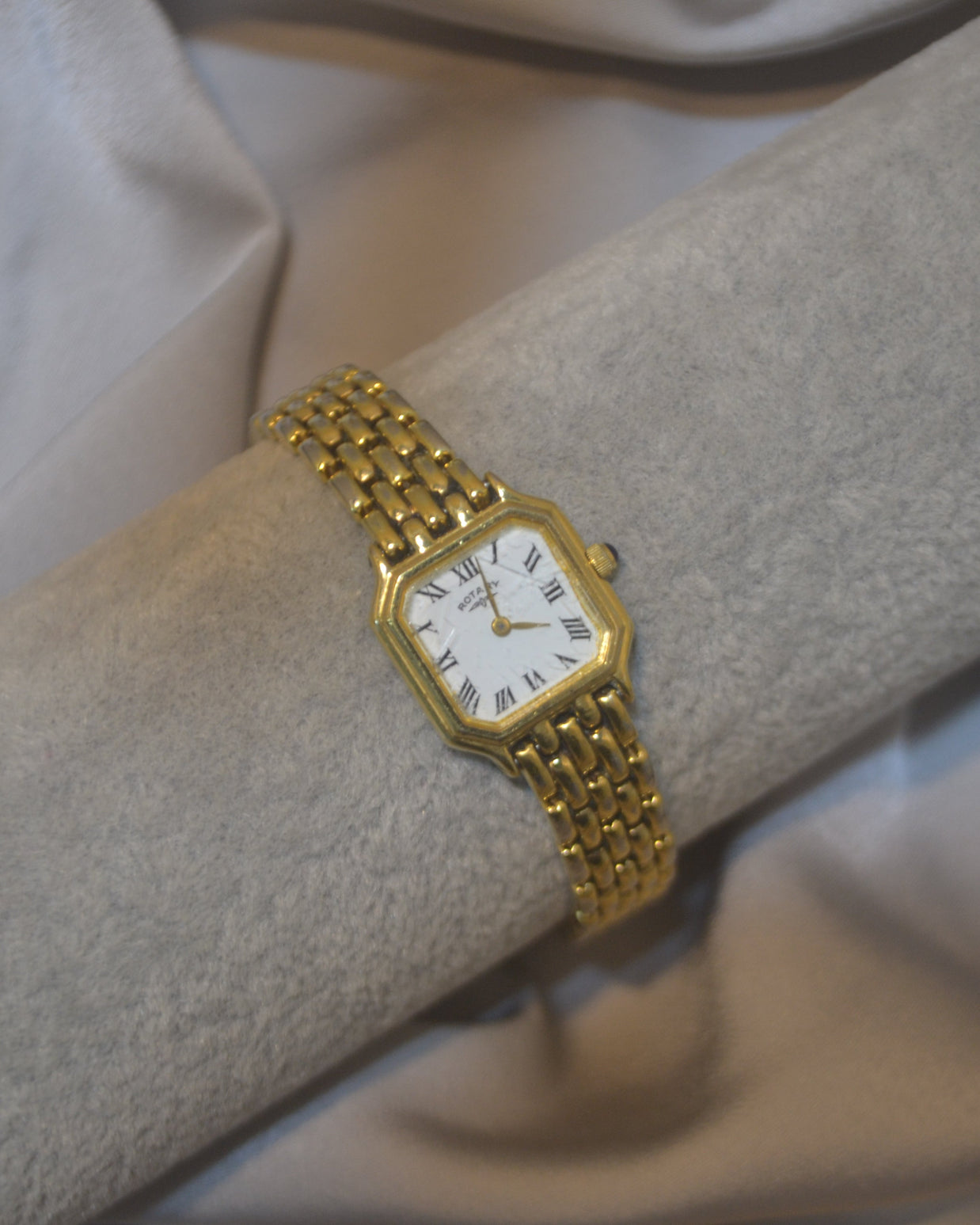 Rotary Gold Octagonal Roman Numeral Watch