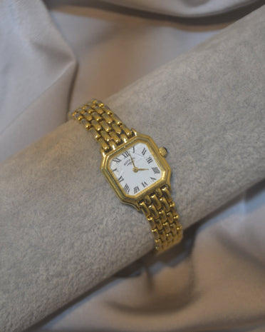 Rotary Gold Octagonal Roman Numeral Watch