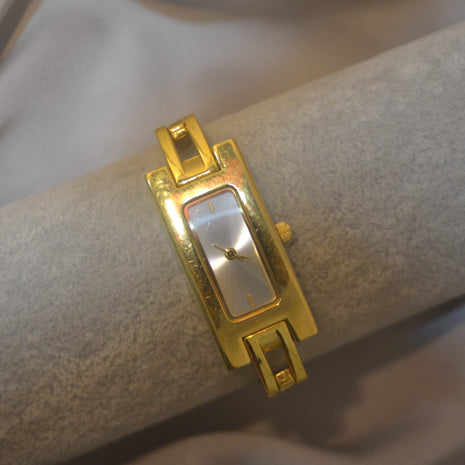 Gold Rectangular Minimalist Watch