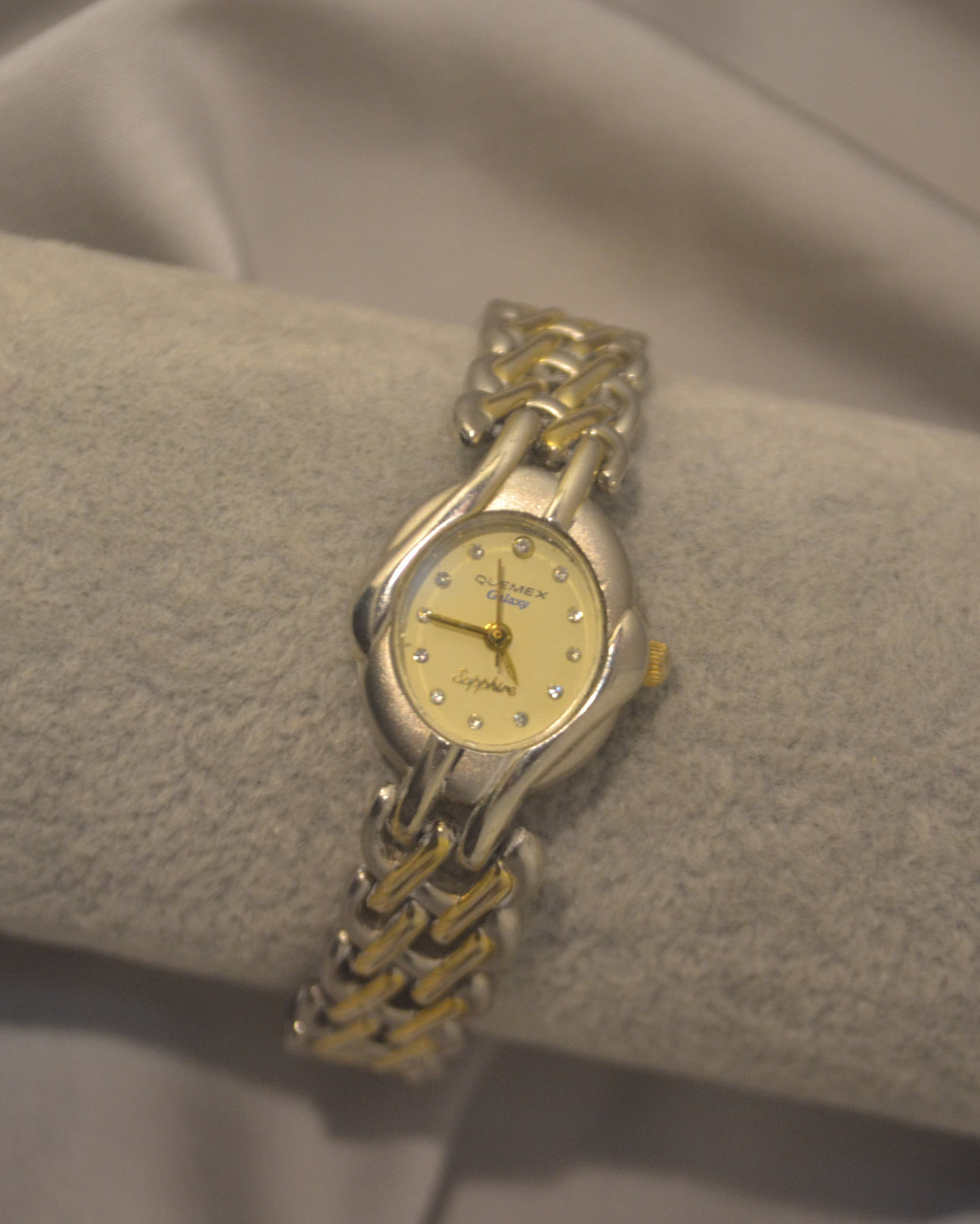 Oval Two-Toned Crystal-Accent Watch