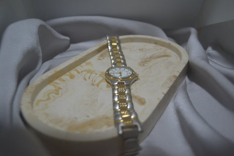 Two-Tone Round Roman Numeral Watch