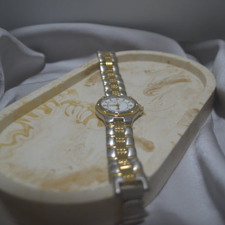 Two-Tone Round Roman Numeral Watch