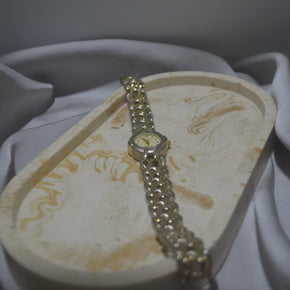 Oval Two-Toned Crystal-Accent Watch