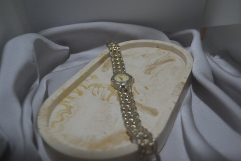 Oval Two-Toned Crystal-Accent Watch