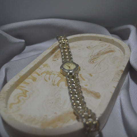 Oval Two-Toned Crystal-Accent Watch