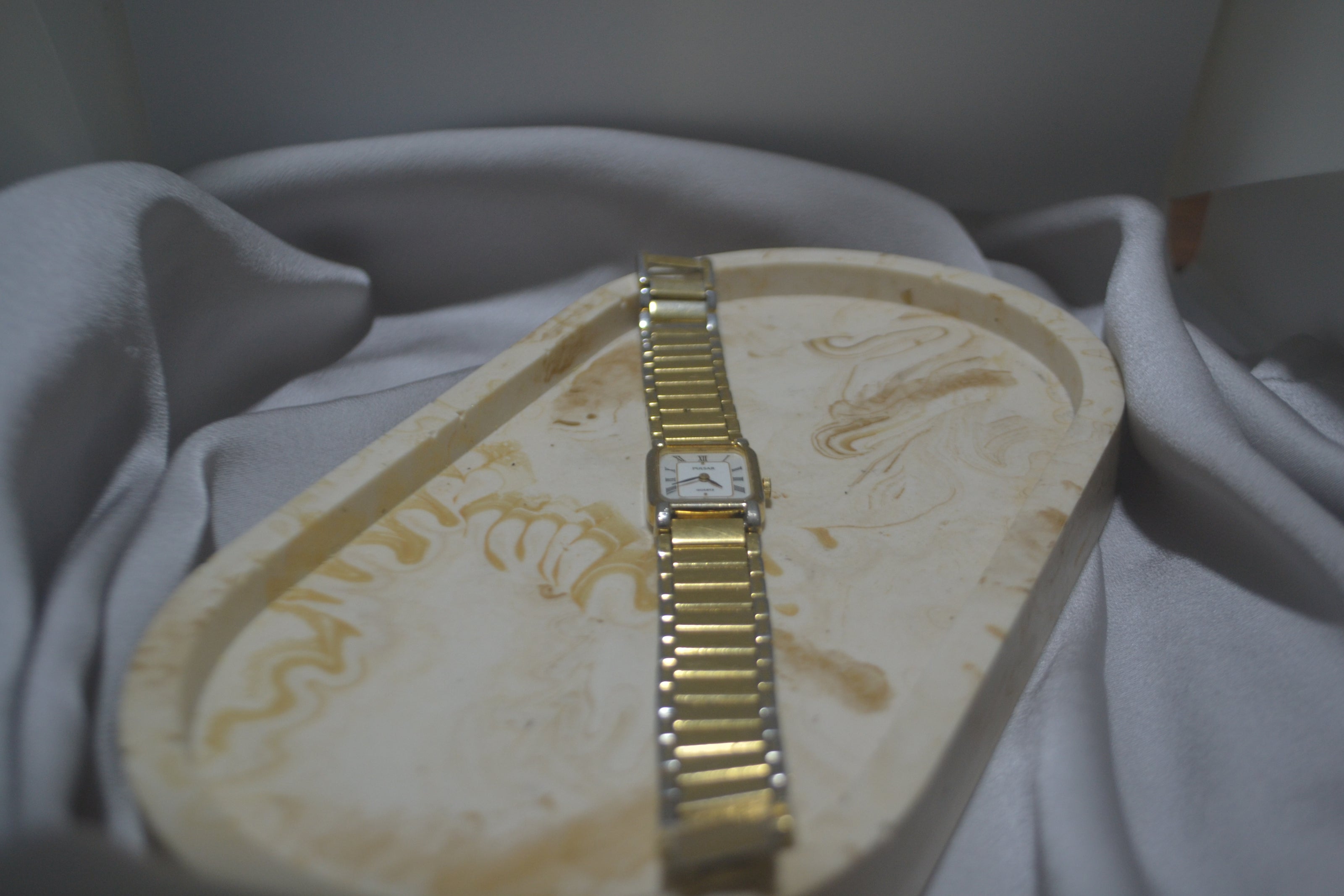 Gold Rectangular Classic Watch