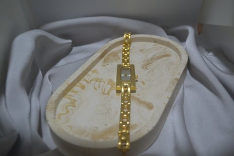 Gold Rectangular Minimalist Watch