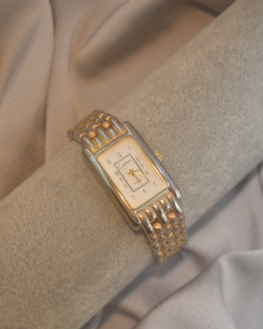 Rectangular Gold-Tone Watch