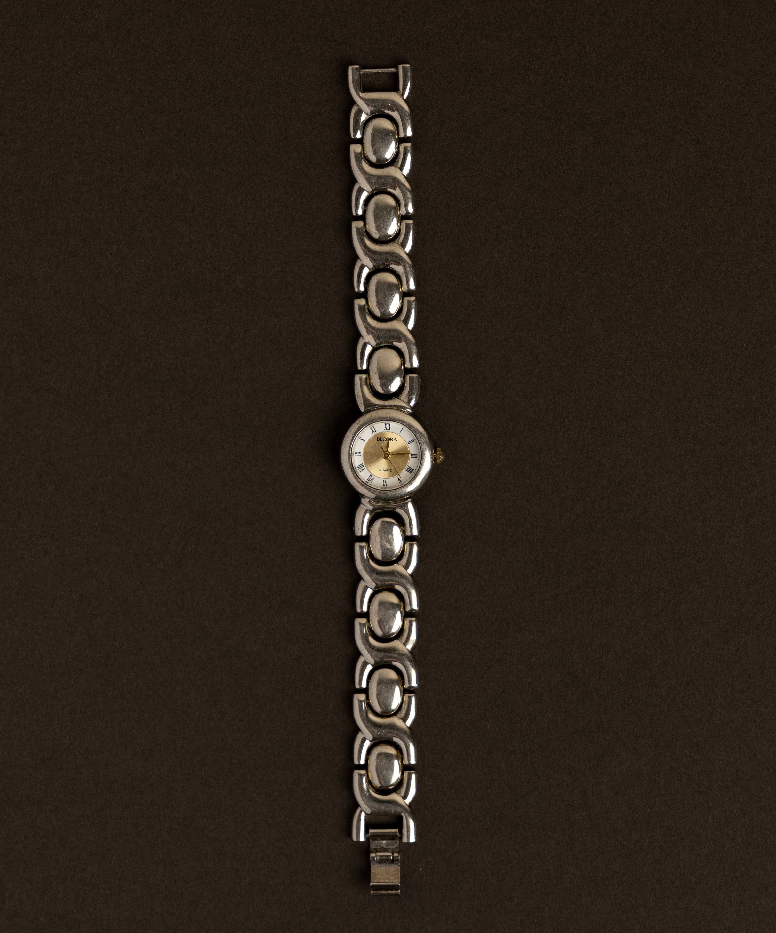 Silver Round Classic Chunky Watch