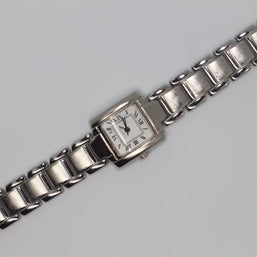 Silver Roman Dial Tank Watch