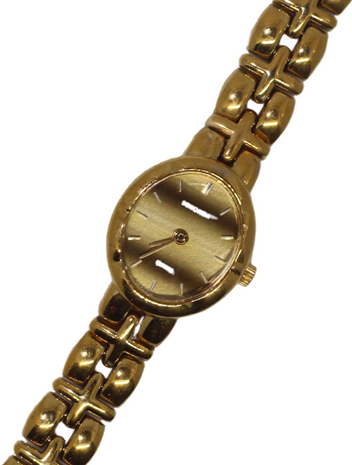 Sleek Gold-Tone Oval Face (Not-Running)