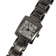 Silver Roman Dial Tank Watch